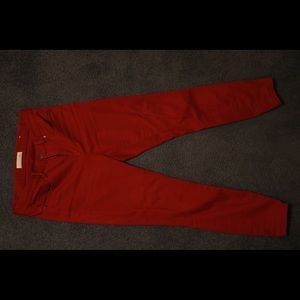Soft red pants from Loft, size 6 petite